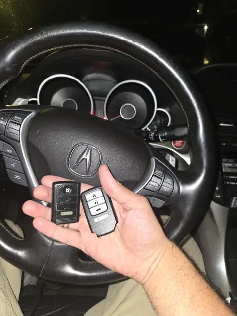 Two new Acura smart keys made at night